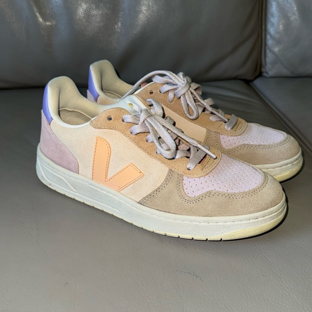 Veja Women's Sneakers in Pink, Tan, and Cream
